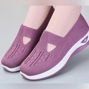 NWOT Woven Orthopedic Breathable Soft Shoes Go Walking Slip on Arch Support